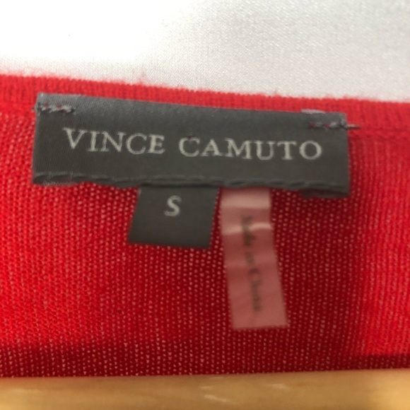 Vince Camuto -Red Modal Fabric overlap Scoop Top S - Picture 4 of 5
